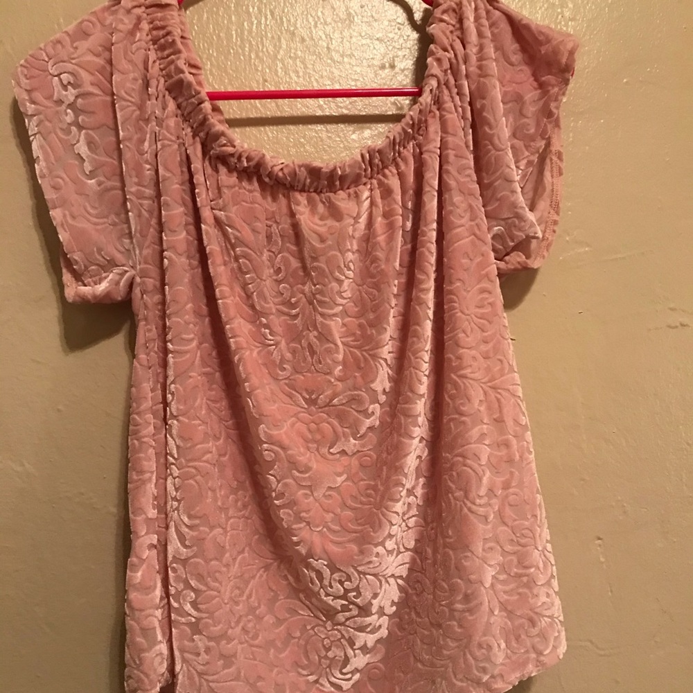 hollister velvet floral off the shoulder top .